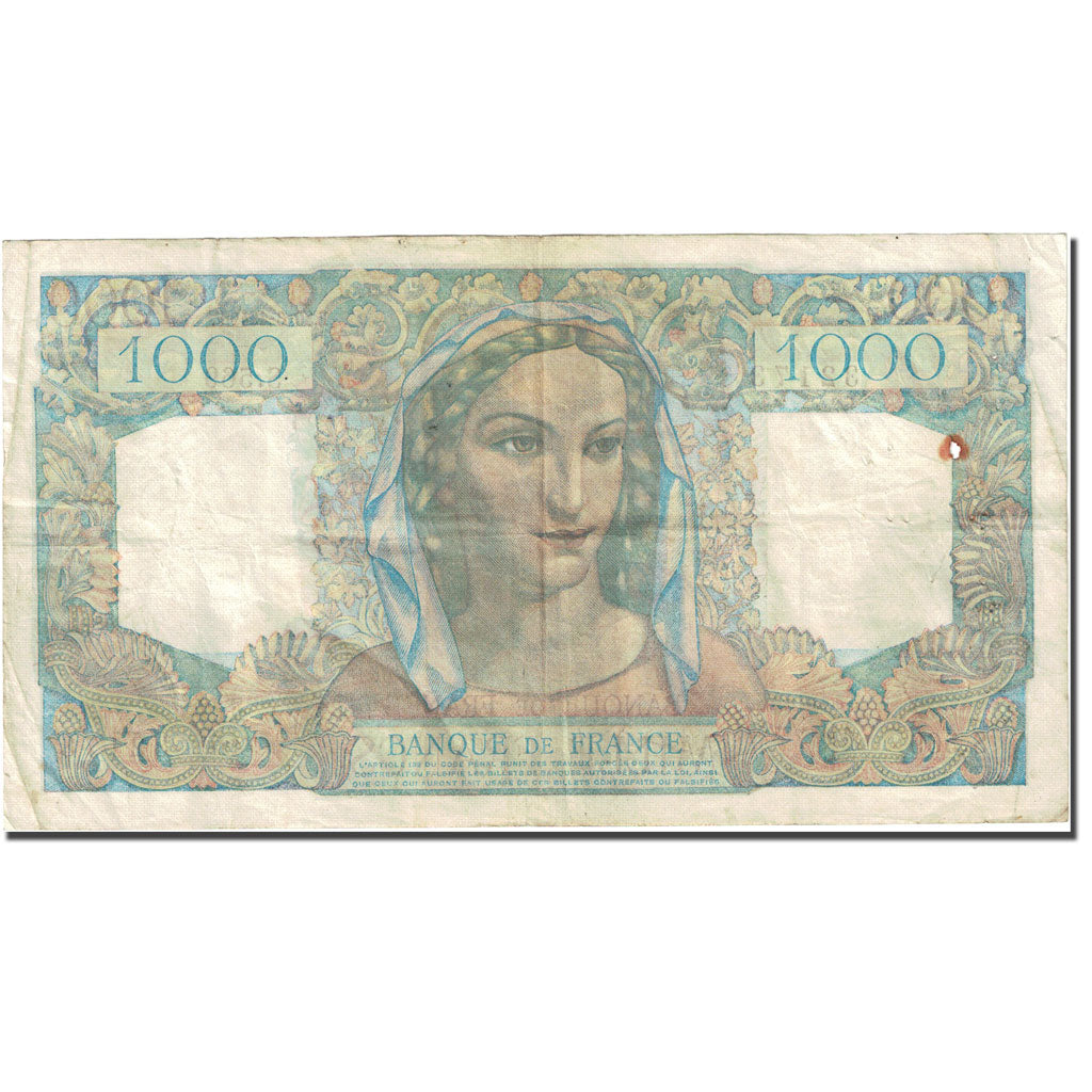 France, 1000 Francs Minerve et Hercule 1945, 1949-06-30 Fay 41.27 Km 130b