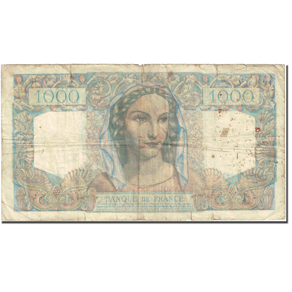 France, 1000 Francs Minerve et Hercule 1945, 1946-10-03 Fay 41.17 Km 130a