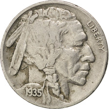 UNITED STATES, Buffalo Nickel, 5 Cents, 1935, U.S. Mint, KM #134, VF(30-35),...