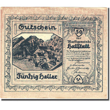 Banknote, Austria, Hallstatt, 50 Heller, montagne, 1920, 1920-12-31, VF(30-35)