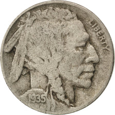 UNITED STATES, Buffalo Nickel, 5 Cents, 1935, U.S. Mint, KM #134, VF(20-25),...