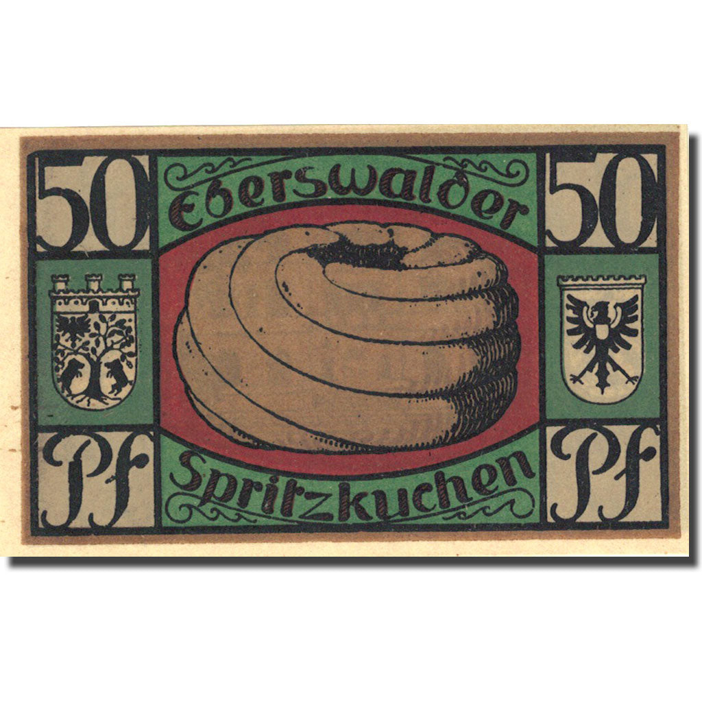 Banknote, Germany, Eberswalde 50 Pfennig Monument 1921-07-01 UNC(63) Mehl 303.1a