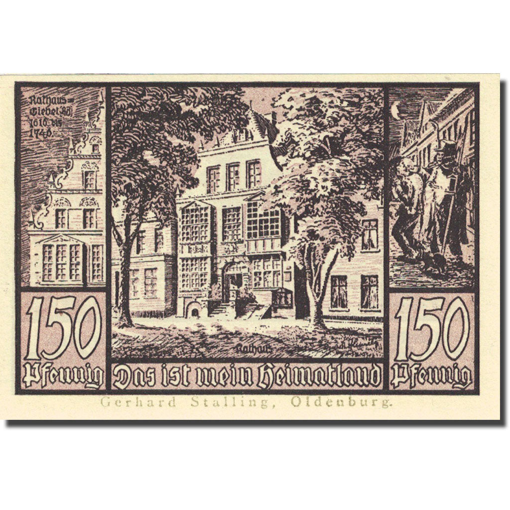 Banknote, Germany, Jever, 150 Pfennig, Blason, 1922, UNC(63), Mehl:661A.1