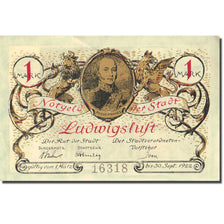 Biljet, Duitsland, Ludwigslust, 1 Mark, personnage 1922-09-30 SUP Mehl 818.2