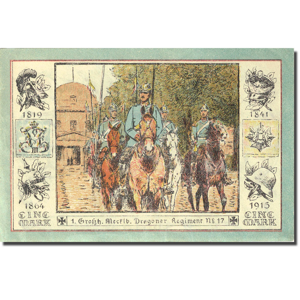 Biljet, Duitsland, Ludwigslust, 1 Mark, personnage 1922-09-30 SUP Mehl 818.2