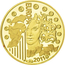FRANCE, 5 Euro, 2011, Paris, KM #1791, MS(65-70), Gold, 11, 0.50
