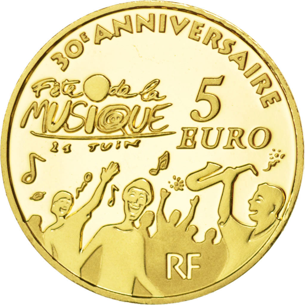 FRANCE, 5 Euro, 2011, Paris, KM #1791, MS(65-70), Gold, 11, 0.50