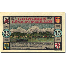 Banknote, Germany, Königswinter, 75 Pfennig, paysage 1921 UNC(63) Mehl 731.1