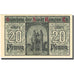 Banknote, Germany, Kempen, 20 Pfennig, château 3, 1920 white UNC(63) Mehl 689.1