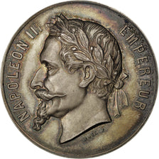 France, Masonic, Medal, 1854, AU(55-58), Silver, Labouret #13, 30.24