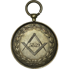 France, Medal, Masonic, Loge Ecossaise de Jérusalem, 1849, AU(50-53), Silver