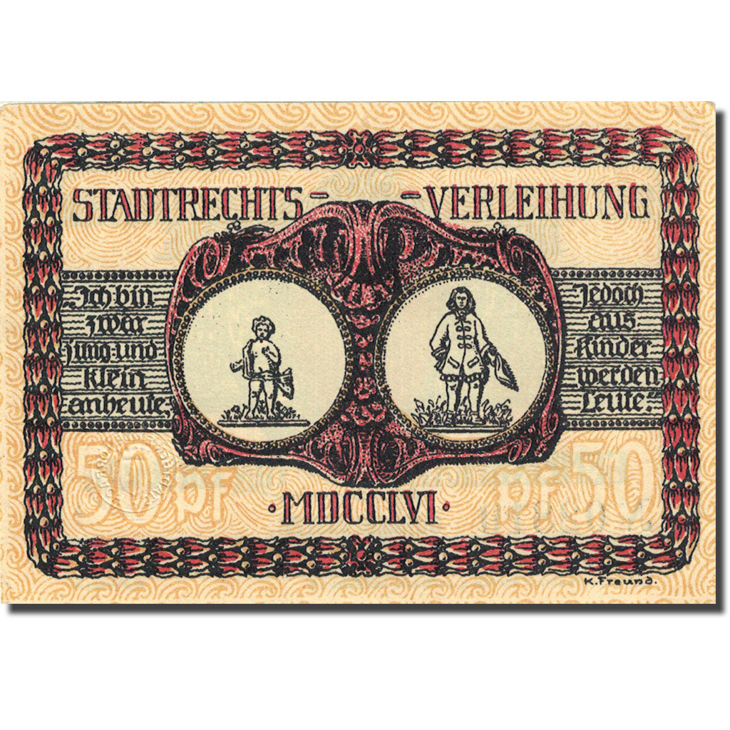 Banknote, Germany, Lörrach, 50 Pfennig, personnage 2, 1922, UNC(63), Mehl:813.1