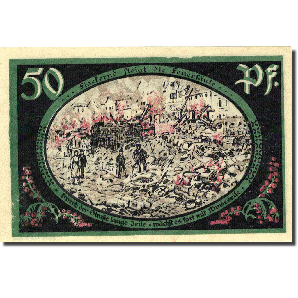 Banknote, Germany Wasungen 50 Pfennig Incendie 1, 1921-10-01 UNC(63) Mehl 1384.1