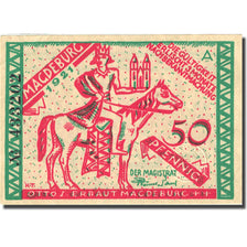 Billet, Allemagne, Magdeburg, 50 Pfennig, personnage, 1921, SPL, Mehl:857.1