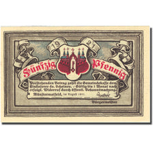 Banknote, Germany, Münstermaifeld, 50 Pfennig, village, 1921, UNC(63) Mehl 919.1
