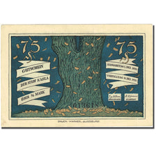 Banknote, Germany, Kahla 75 Pfennig personnage 1921-12-31 AU(55-58) Mehl 668.10a