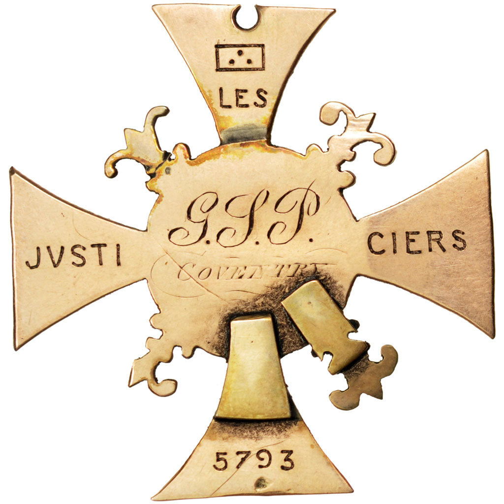 France, Masonic Medal, 1793, AU(55-58), Gold, 2.69