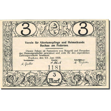 Banknote, Germany, Buchau am Federsee, 3 Mark personnage 4 UNC(63) Mehl 197.1