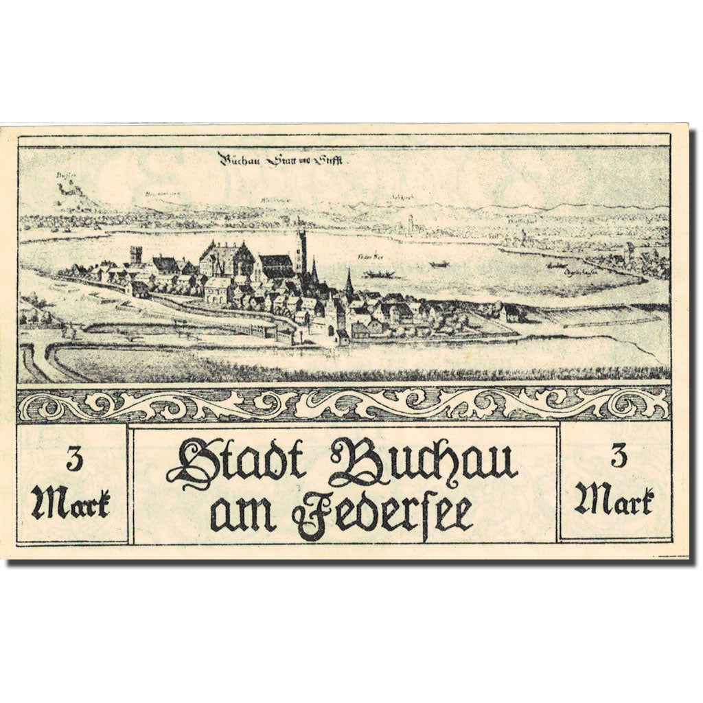 Banknote, Germany, Buchau am Federsee, 3 Mark personnage 4 UNC(63) Mehl 197.1