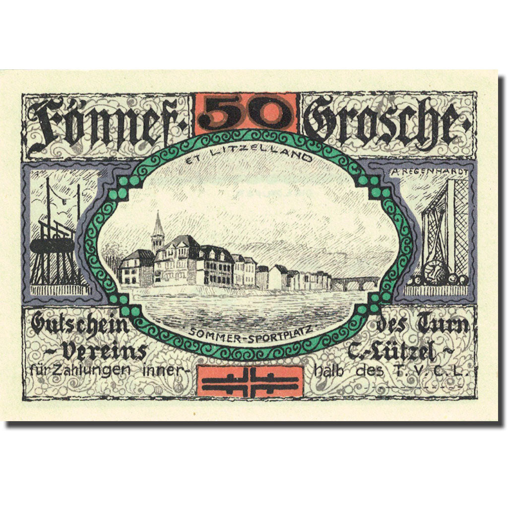 Banknote, Germany Coblenz-Lützel, 50 Pfennig, coureurs, 1921, UNC(63) Mehl 234.1