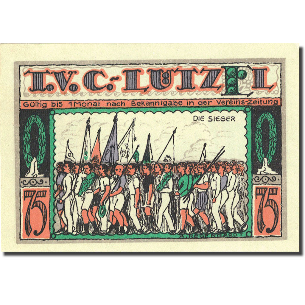 Banknote, Germany, Coblenz-Lützel, 75 Pfennig, winners, 1921, UNC(63) Mehl 234.1