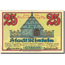 Banconote, Germania, Rinteln, 25 Pfennig, personnage, 1920, SPL, Mehl:1125.1a