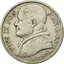 Coin, ITALIAN STATES, PAPAL STATES, Pius IX, 2 Lire, 1867, Roma, VF(30-35)