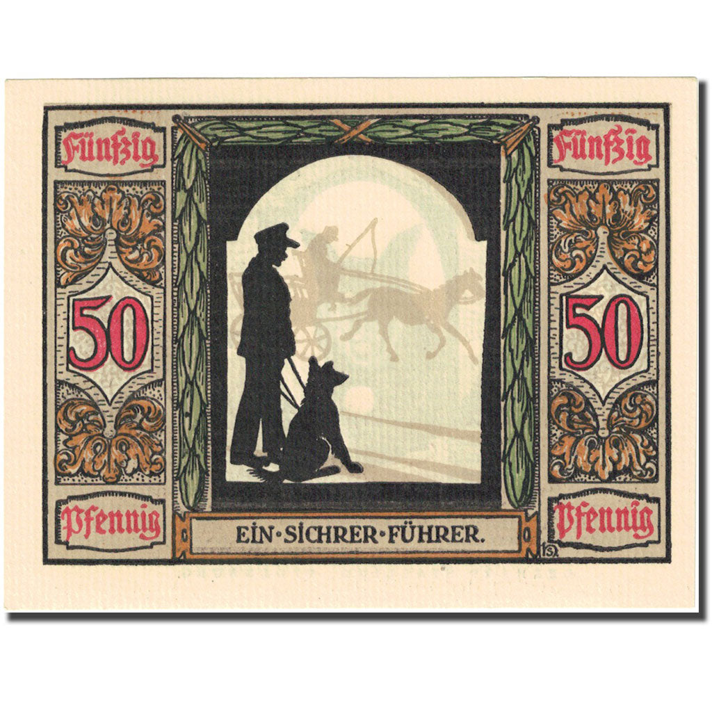 Billet, Allemagne, Oldenburg, 50 Pfennig, personnage 2, 1921, SPL, Mehl:1016.1a