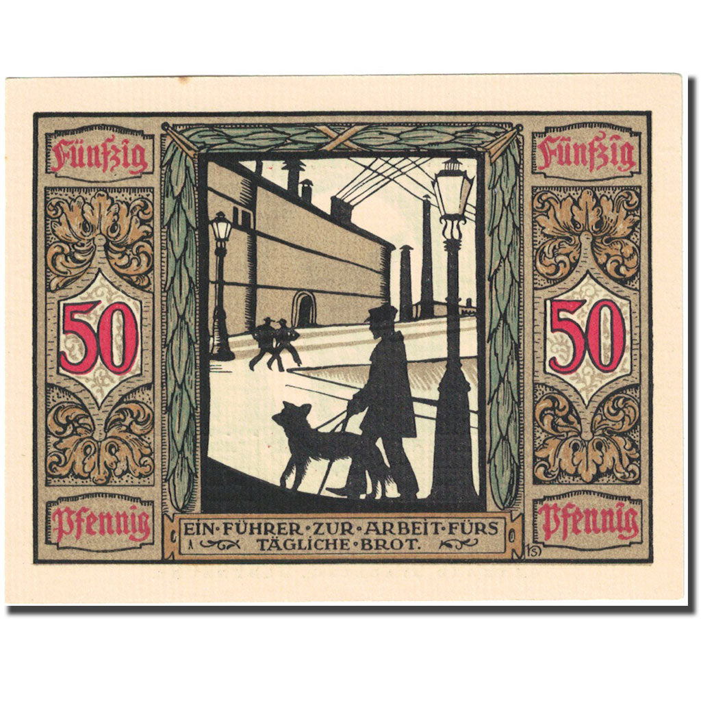 Banknote Germany Oldenburg 50 Pfennig personnage 4, 1921 UNC(63) Mehl 1016.1a