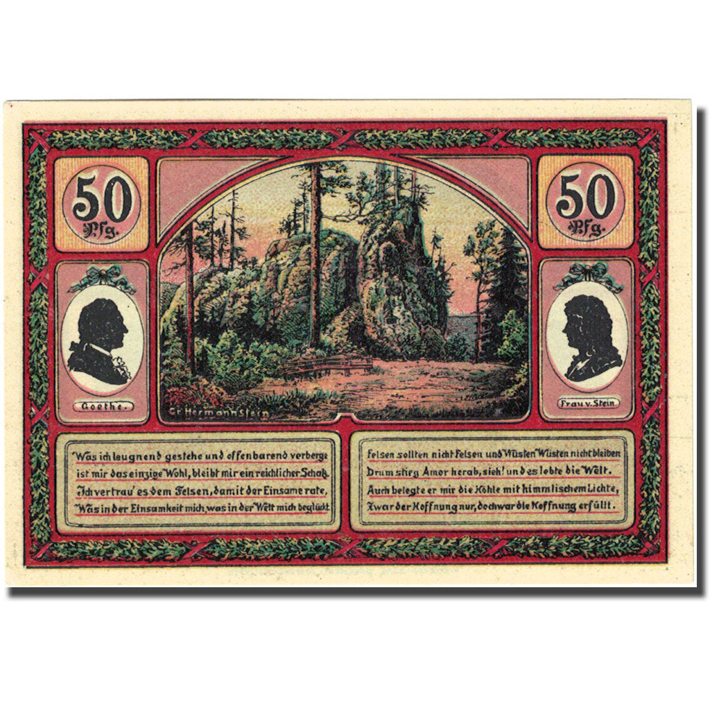 Banknote, Germany, ilmenau, 50 Pfennig, Forêt, 1921, UNC(63), Mehl:643.4