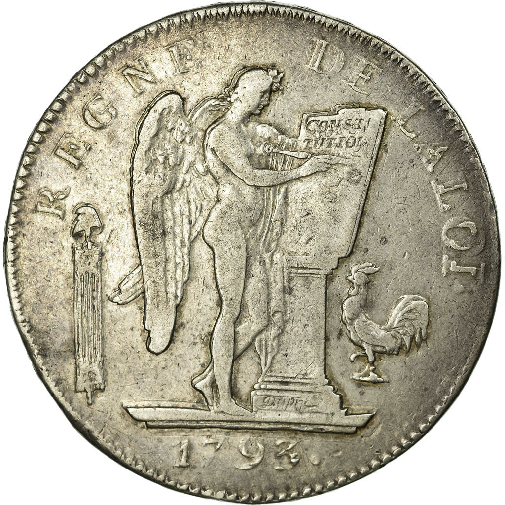 Coin, France, Écu de 6 livres françoise, 6 Livres, 1793, Paris, EF(40-45)