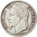 Moneda, Francia, Napoleon III, Napoléon III, Franc, 1866, Paris, MBC+, Plata