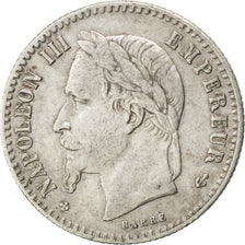 FRANCE, Napoléon III, 50 Centimes, 1867, Strasbourg, KM #814.2, EF(40-45), S...