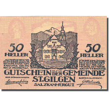 Banknote, Austria, Sankt Gilgen, 50 Heller, église 3, 1920, 1920-10-15, UNC(63)