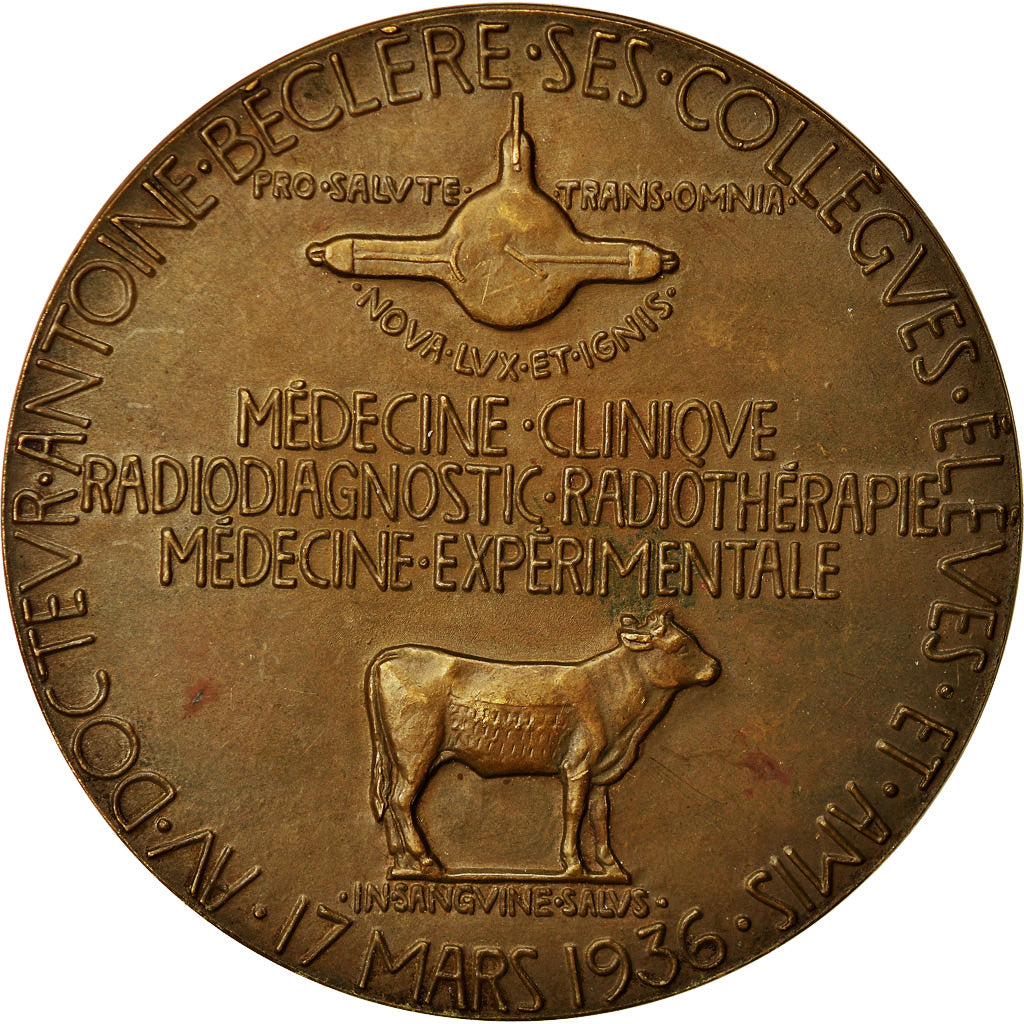 Frankreich, Medaille, Professeur Antoine Béclère, Radiologie, Medicine, 1936