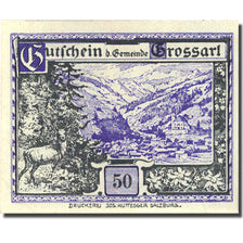 Banknote, Austria Grossarl 50 Heller montagne 1, 1920, 1920-12-31 purple UNC(63)