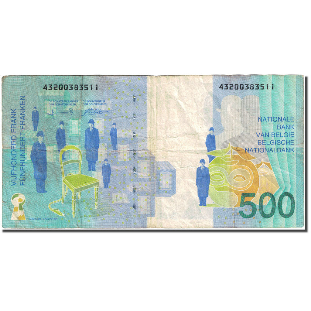 Banknote, Belgium, 500 Francs, 1994-1997, Undated (1998), KM:149, VF(30-35)