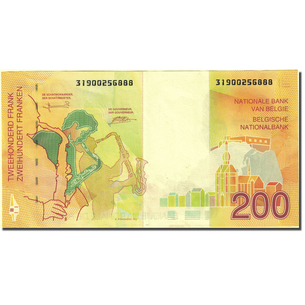Billet, Belgique, 200 Francs, 1994-1997, Undated (1995), KM:148, TTB+