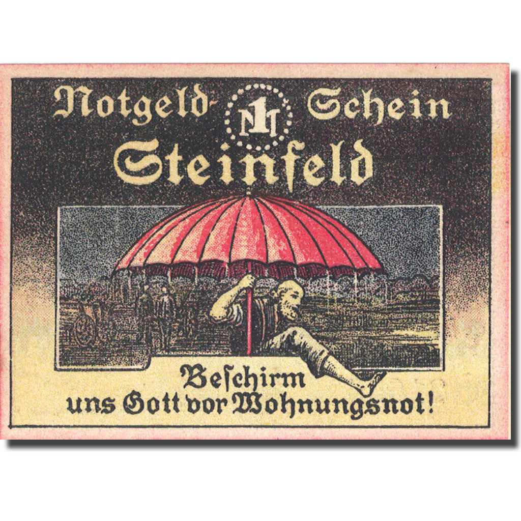 Banknote, Germany, Steinfeld, 1 Mark, personnage 1, 1921, UNC(63) Mehl 1262.5a