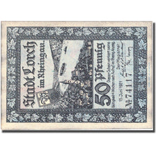 Banknote, Germany, Lorch, 50 Pfennig, drapeau 1921 blue UNC(63) Mehlb 815.3b