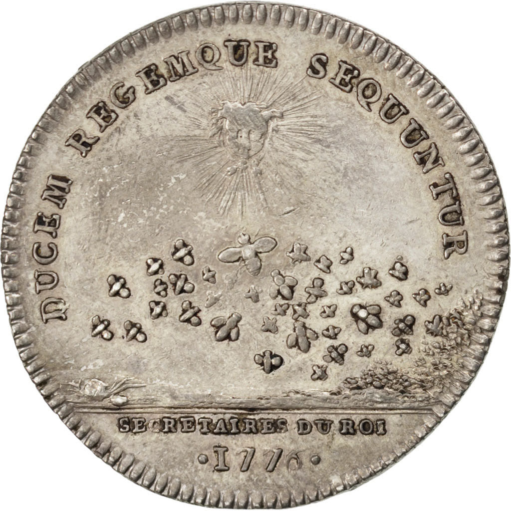 France, Royal, Token, 1776, AU(55-58), Silver, Feuardent #339, 8.18