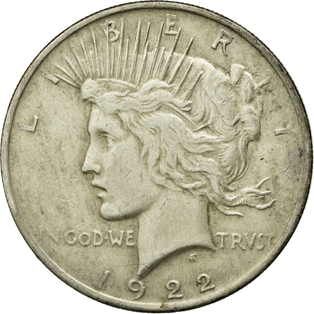 Coin, United States, Peace Dollar, Dollar, 1922, U.S. Mint, Philadelphia