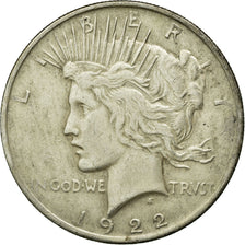 Coin, United States, Peace Dollar, Dollar, 1922, U.S. Mint, Philadelphia