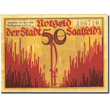 Banknote, Germany, Saalfeld 50 Pfennig, Grotte 1, 1921 red AU(55-58) Mehl 1155.3
