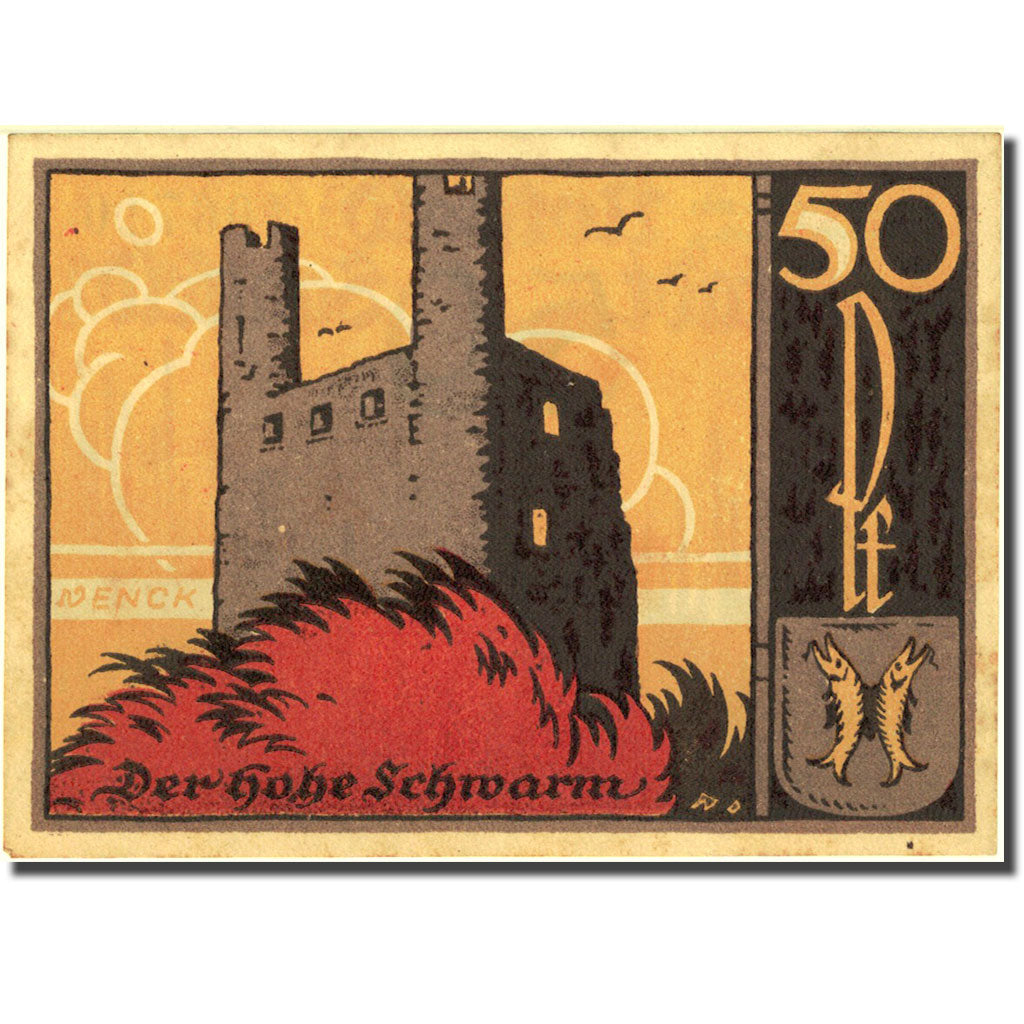 Banknote, Germany, Saalfeld 50 Pfennig, Grotte 1, 1921 red AU(55-58) Mehl 1155.3