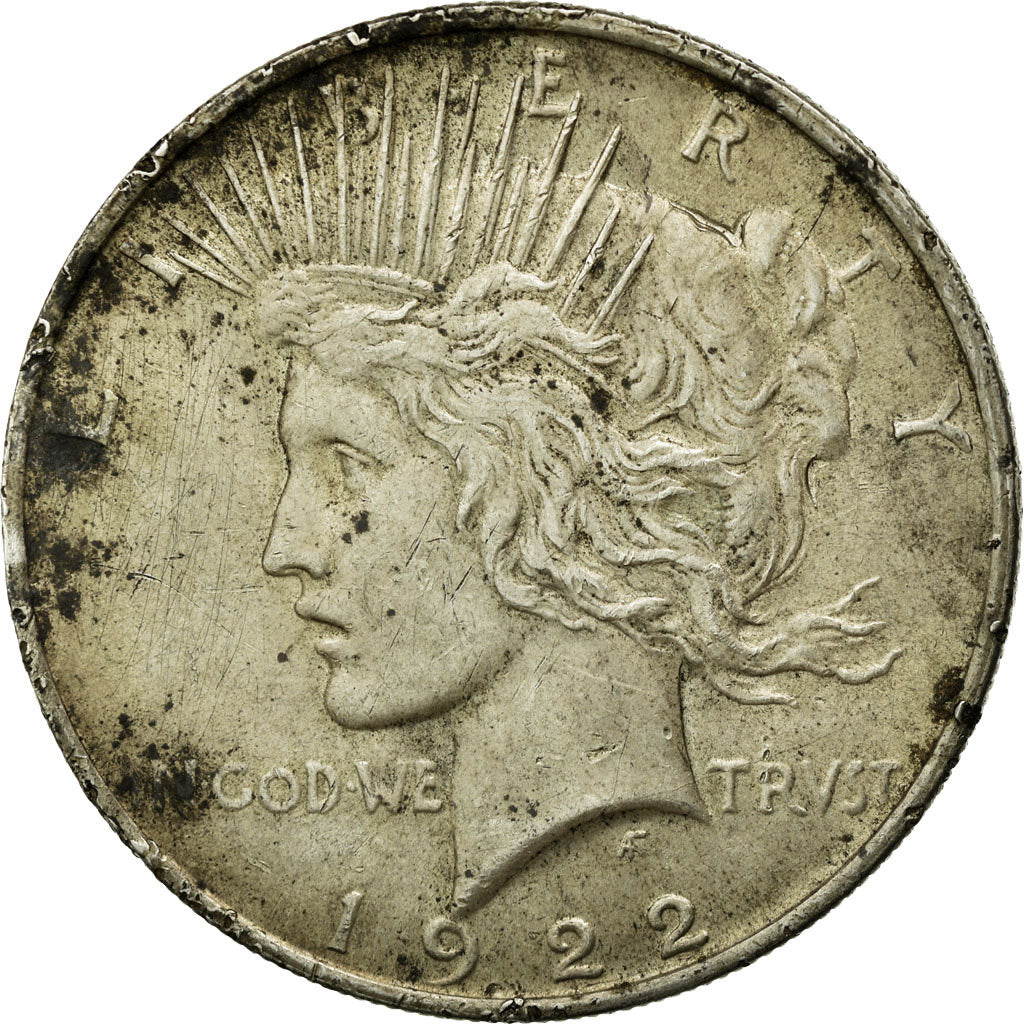 Coin, United States, Peace Dollar, Dollar, 1922, U.S. Mint, Philadelphia