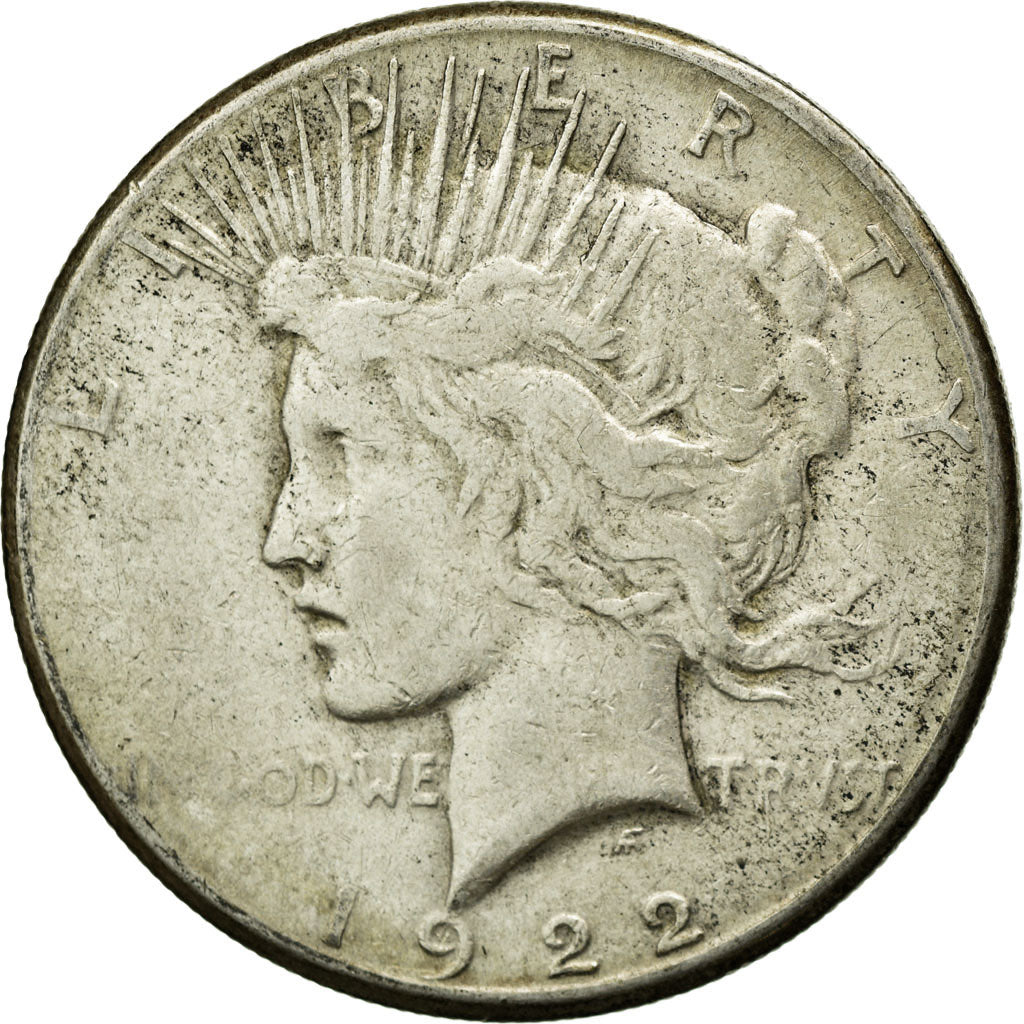 Coin, United States, Peace Dollar, Dollar, 1922, U.S. Mint, San Francisco