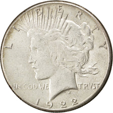 UNITED STATES, Peace Dollar, Dollar, 1922, U.S. Mint, KM #150, AU(50-53),...