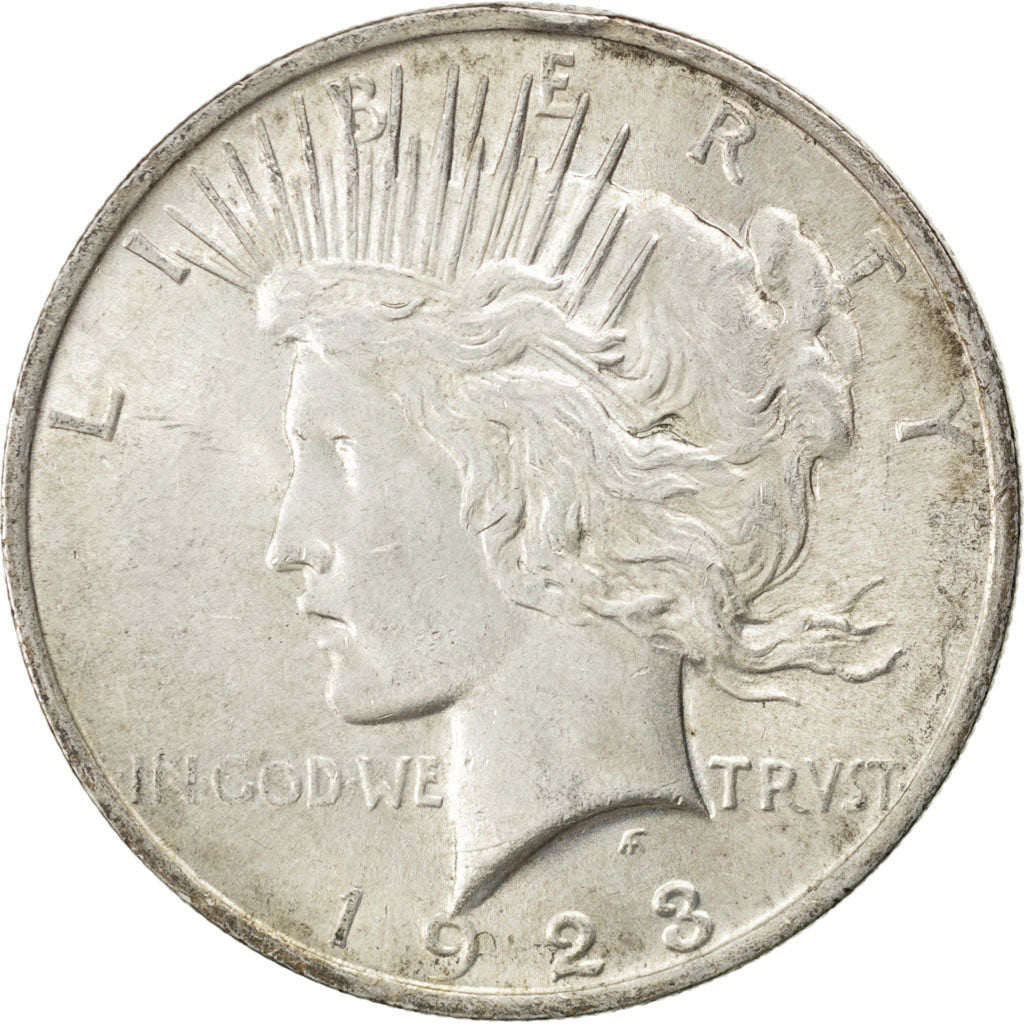 UNITED STATES, Peace Dollar, Dollar, 1923, U.S. Mint, KM #150, AU(55-58),...
