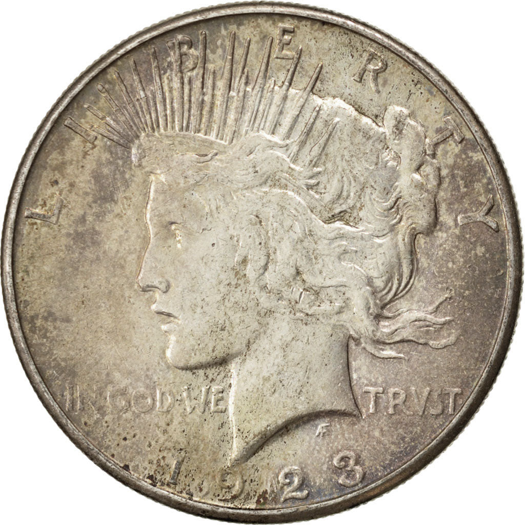 UNITED STATES, Peace Dollar, Dollar, 1923, U.S. Mint, KM #150, EF(40-45),...